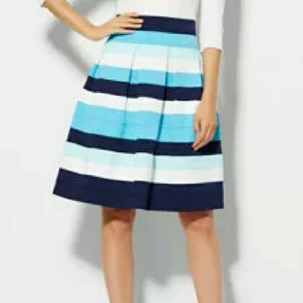 NY&C 7th Ave Design Studio High Waist Striped Skrt